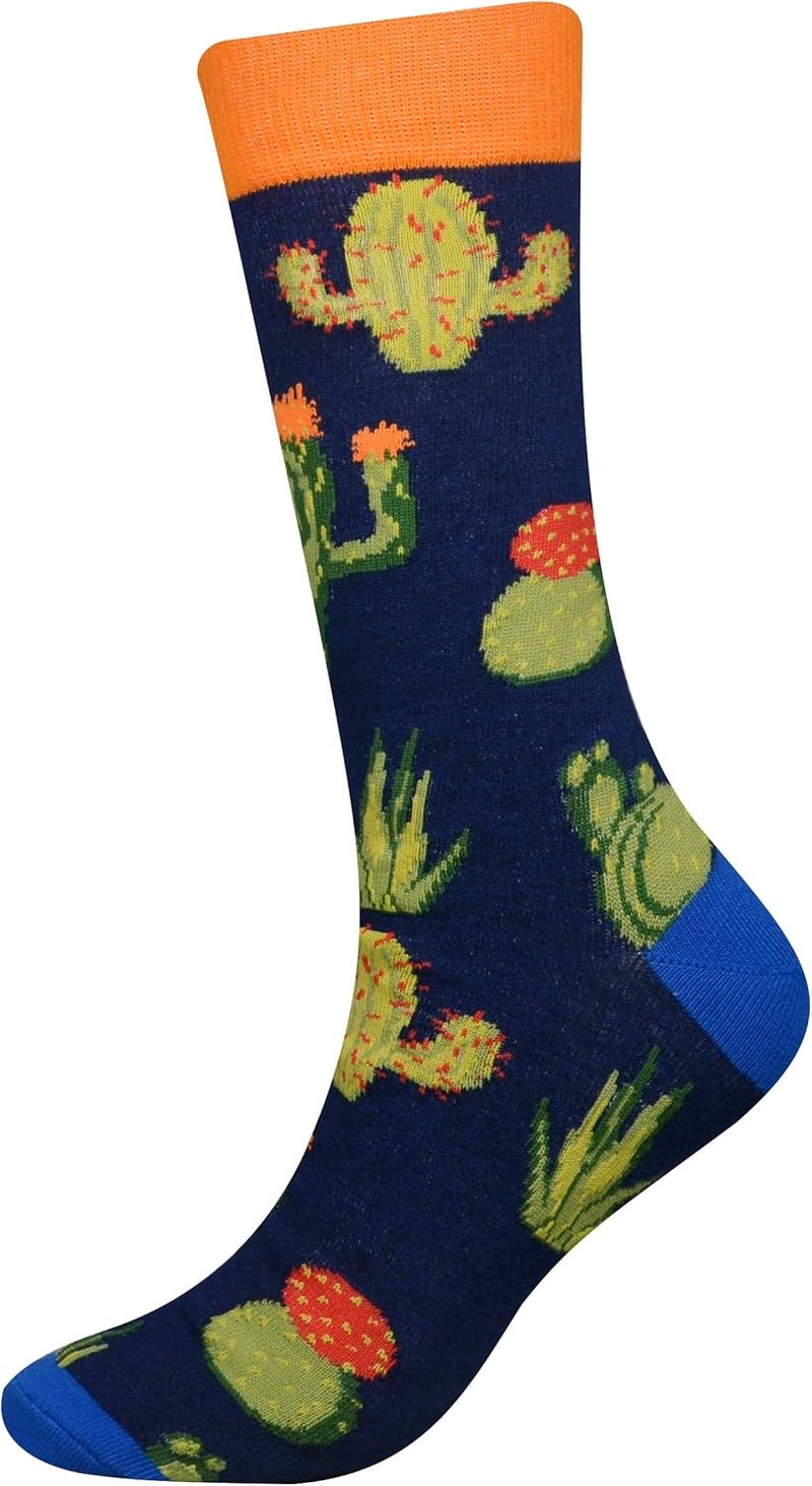 Cansok Men's 2/4 Packs Fun Crazy Novelty Dress Crew Socks - Image 3